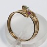 Conjunto 4 anéis em OURO com diamante, rubi,safira,esmeralda