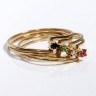 Conjunto 4 anéis em OURO com diamante, rubi,safira,esmeralda