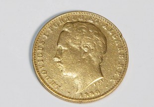 Moeda em Ouro antiga de 10.000 REIS