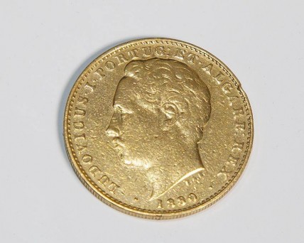 Moeda em Ouro antiga de 10.000 REIS