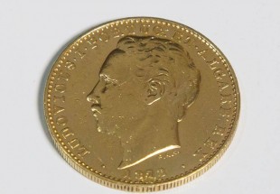 Moeda em Ouro antiga de 10.000 REIS