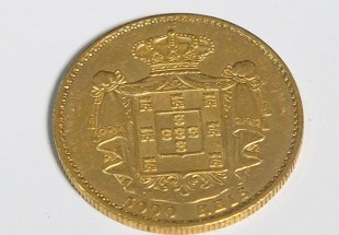 Moeda em Ouro Antiga de 5.000 REIS