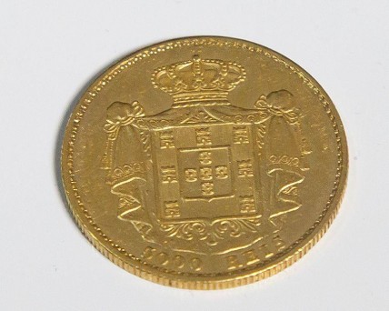 Moeda em Ouro Antiga de 5.000 REIS