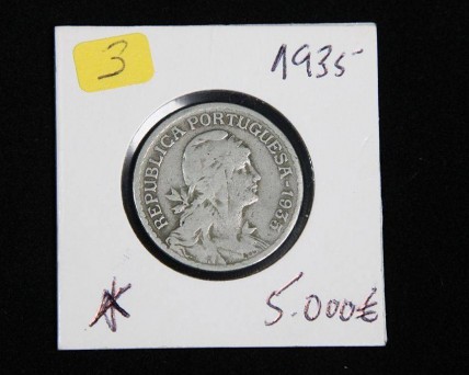 Moeda 1$00, 1935 MUITO RARA