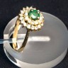 Anel em OURO, DIAMANTES e ESMERALDA