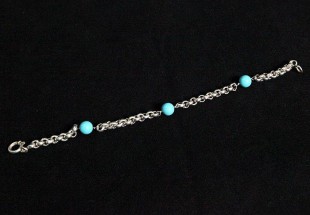 Pulseira Vintage cadeado em Prata