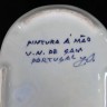 Conjunto de caixa e prato em faiança Portuguesa