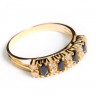 Anel em Ouro, com Safiras e Diamantes