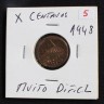 Moeda da República Portuguesa de X centavos em BRONZE 1948, moeda RARA