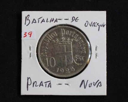 Moeda da Republica Portuguesa em Prata 835 de 10$00 de 1928