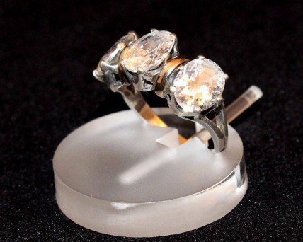 Anel Antigo em Ouro e Prata com Pedras finas