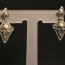 Antiquíssimos Brincos em Prata com Pérolas.