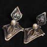 Antiquíssimos Brincos em Prata com Pérolas.