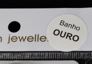 Elegante Escrava banhada a Ouro com pedras finas