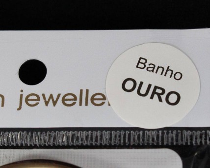 Elegante Escrava banhada a Ouro com pedras finas