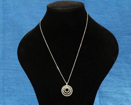 Brilhante Colar em Prata - conjunto