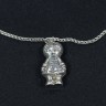 Conjunto em Prata: Colar com Pingente Menina