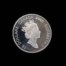 Moeda comemorativa de 15 dolares Elizabete II, em OURO e Prata