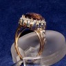 Anel em OURO cravejado com DIAMANTES E TOPÁZIO
