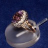 Anel em OURO cravejado com DIAMANTES E TOPÁZIO