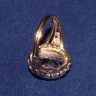 Anel em OURO cravejado com DIAMANTES E TOPÁZIO