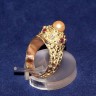 Anel em OURO DIAMANTES  RÚBI E PÉROLA VERDADEIRA
