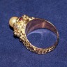 Anel em OURO DIAMANTES  RÚBI E PÉROLA VERDADEIRA