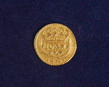Moeda em OURO de 400 Reis, D. João V - Pinto de 1743