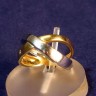 Anel em Ouro Amarelo  Branco e Diamante 