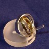Anel em Ouro Amarelo  Branco e Diamante 
