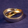Anel em Ouro Amarelo  Branco e Diamante 