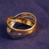 Anel em Ouro Amarelo  Branco e Diamante 