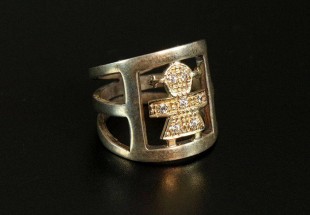 Anel em Prata 925 e Ouro 375