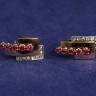 Brincos Antigos em Ouro Diamantes e Rúbis