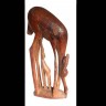 Escultura de Gazela em madeira