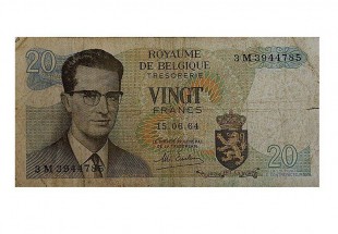 Nota de Twintig Frank do Koninkrijk Belgie