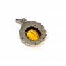 Pingente em Prata e Ouro Oval