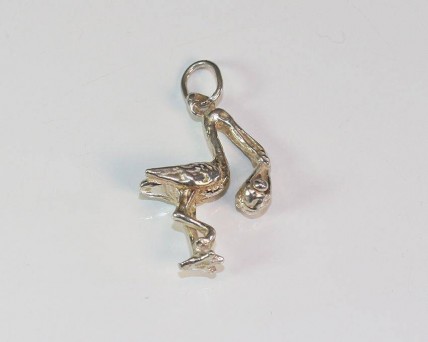 Pingente em Prata Cegonha