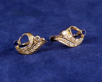 Brincos em Ouro e Pedras Finas