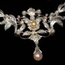Colar de Princesa em Ouro (19,2 Quilates)  Diamantes e Pérolas