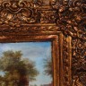 Quadro Antigo com moldura em Talha Dourada