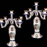 Par de Candelabros em Porcelana da Renomada Marca MYRTUS