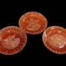 Conjunto de Pratos de Barro Vermelho Vidrado