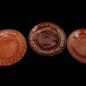 Conjunto de Pratos em Barro Vermelho Vidrado