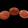 Conjunto de Pratos em Barro Vermelho Vidrado