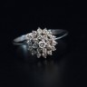 Chuveiro Antigo em Ouro Branco e Diamantes (19,2 Quilates)