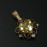 Pingente em Ouro Diamantes e Safira (Cabeça de Cão)