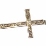 Cruz em Ouro (19.2 Quilates) e Platina (900) e DIAMANTES