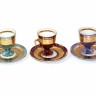 Conjunto de Três Chávenas de Café 'OHASHI CHINA'