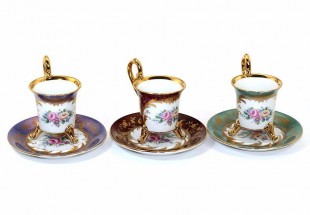 Conjunto de Três Chávena de Café 'OHASHI CHINA'
